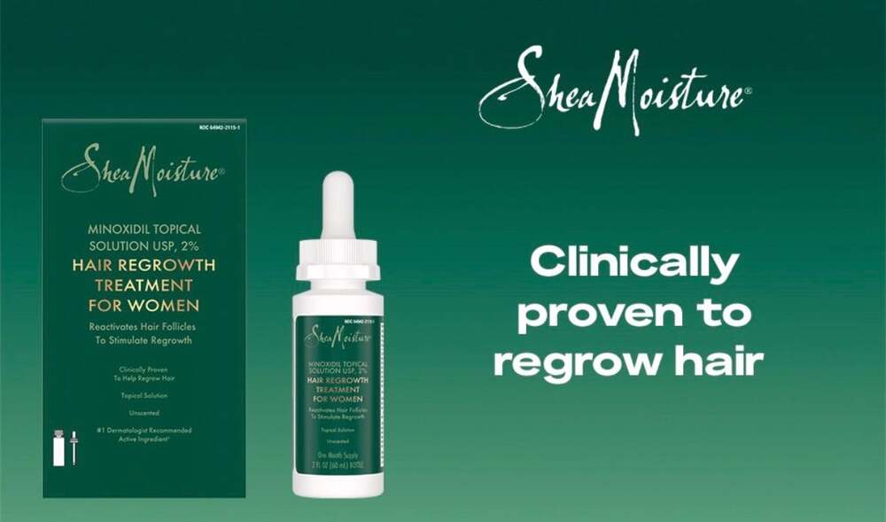SheaMoisture Minoxidil Topical USP 2% Hair Regrowth Treatment Women 2 fl oz